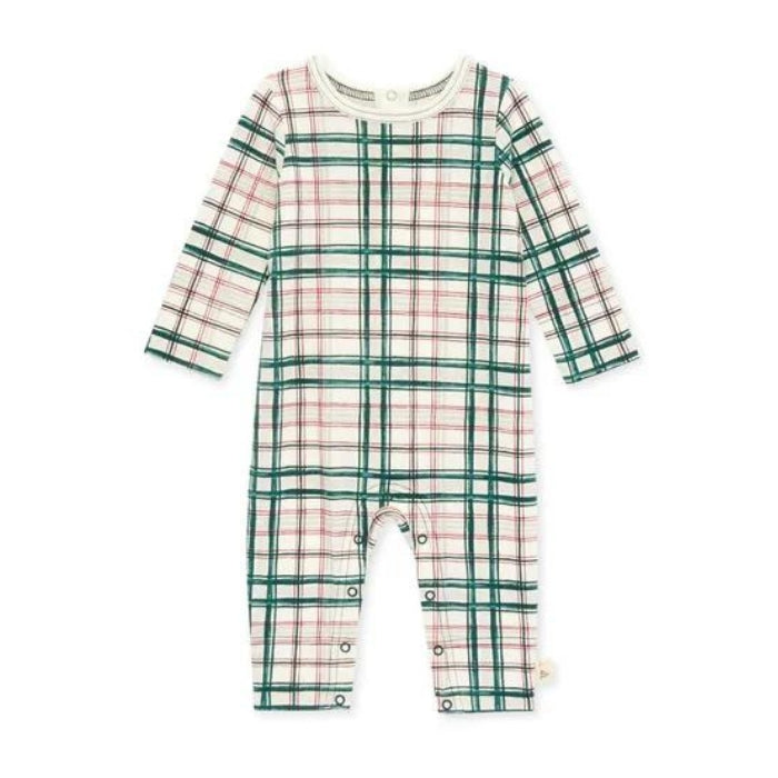 Organic Baby Jumpsuit - Irish Plaid