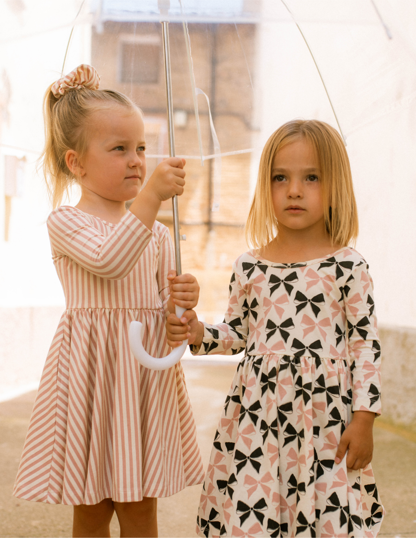 Organic Girls Twirl Dress - Pink Stripes