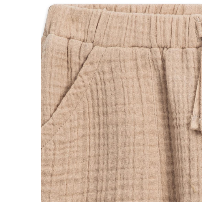 Sully Organic Muslin Baby Pants - Clay