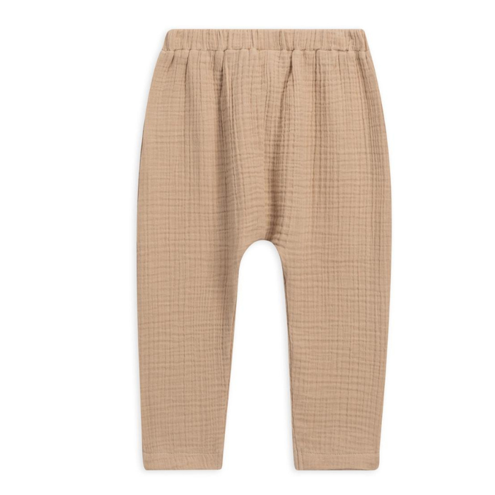 Sully Organic Muslin Baby Pants - Clay