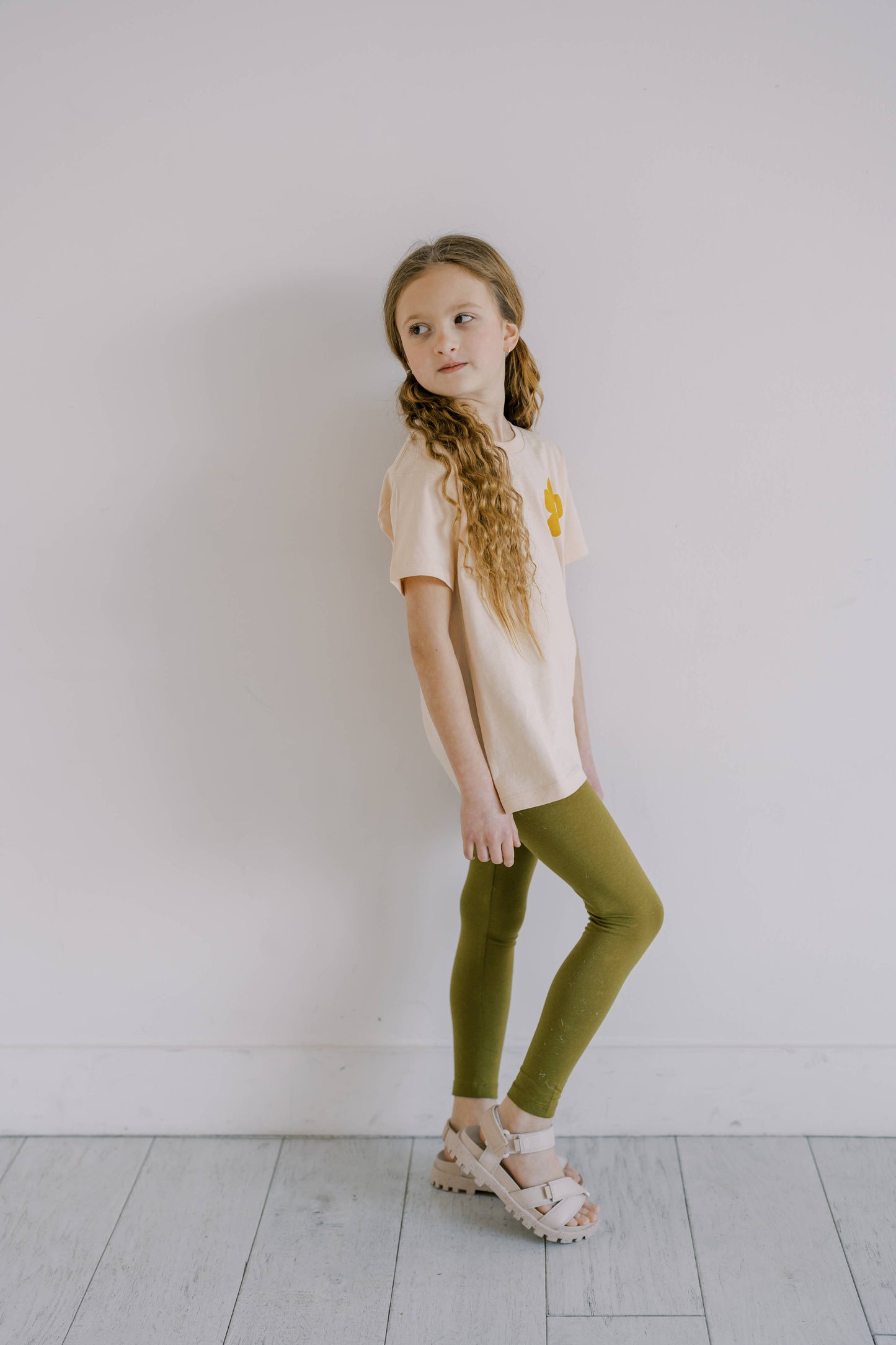 Organic Green Leggings for Toddler & Kids