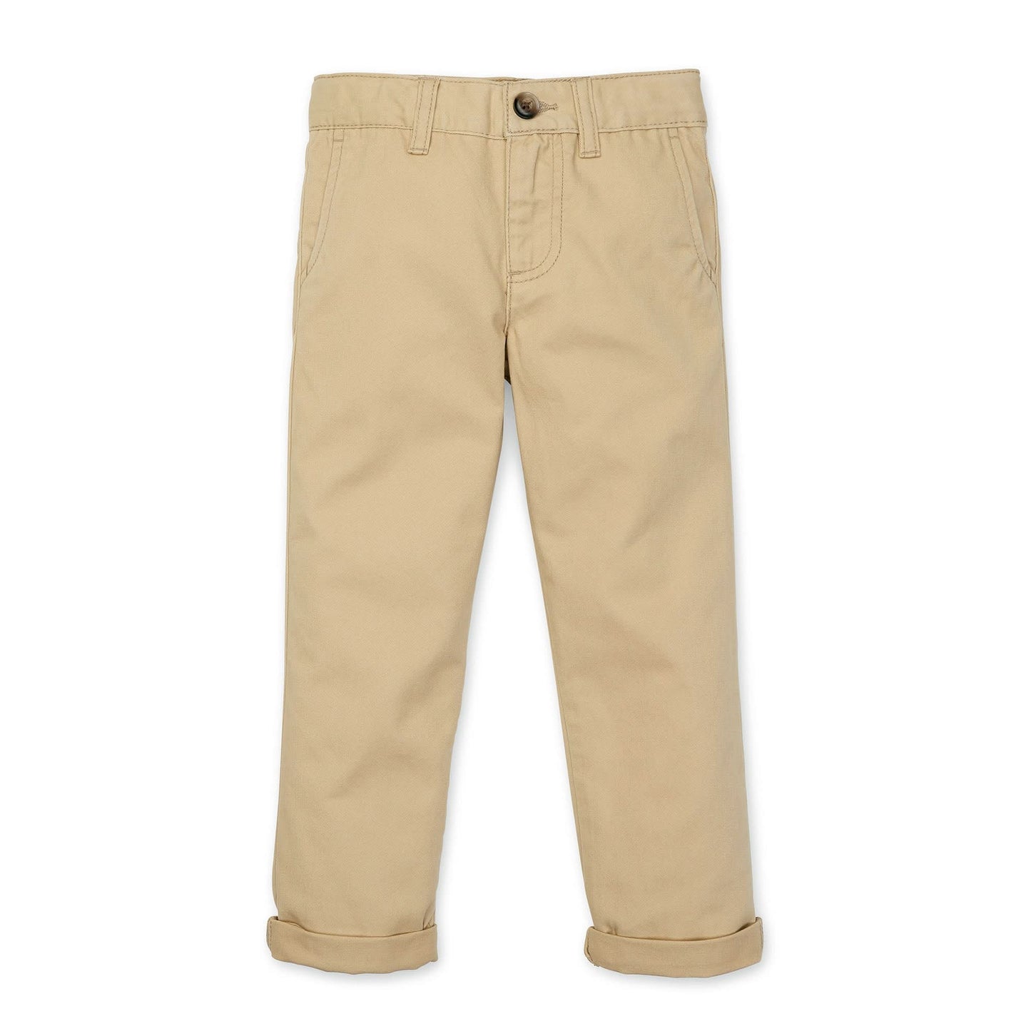 Organic Stretch Twill Toddler & Kid Chino Pants - Khaki