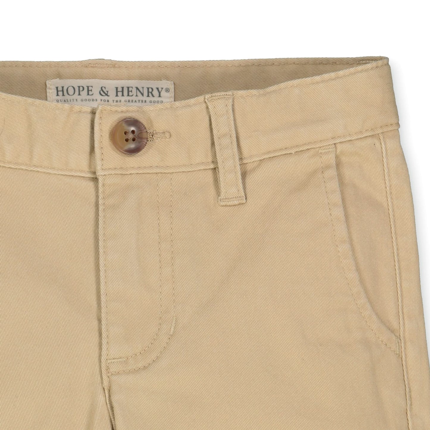Organic Stretch Twill Toddler & Kid Chino Pants - Khaki