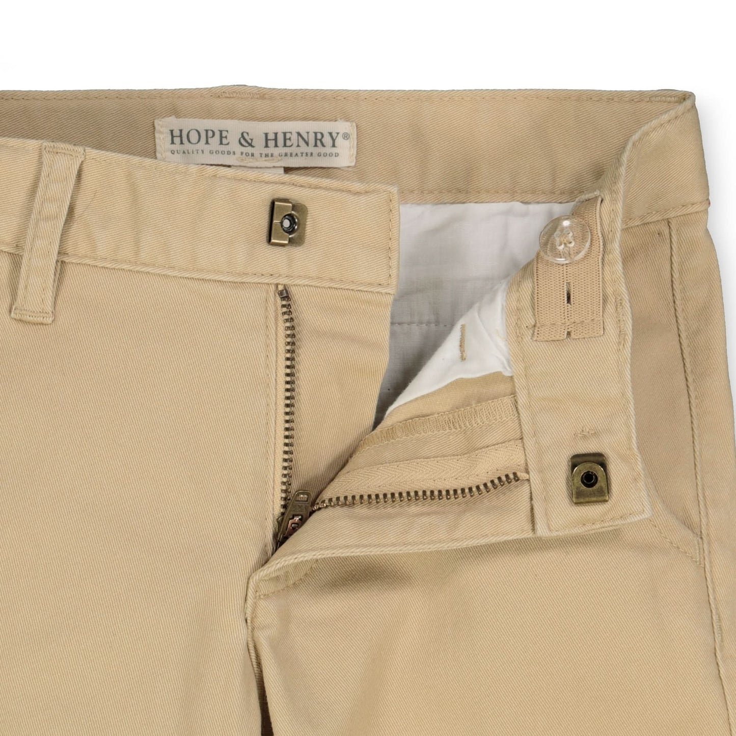 Organic Stretch Twill Toddler & Kid Chino Pants - Khaki