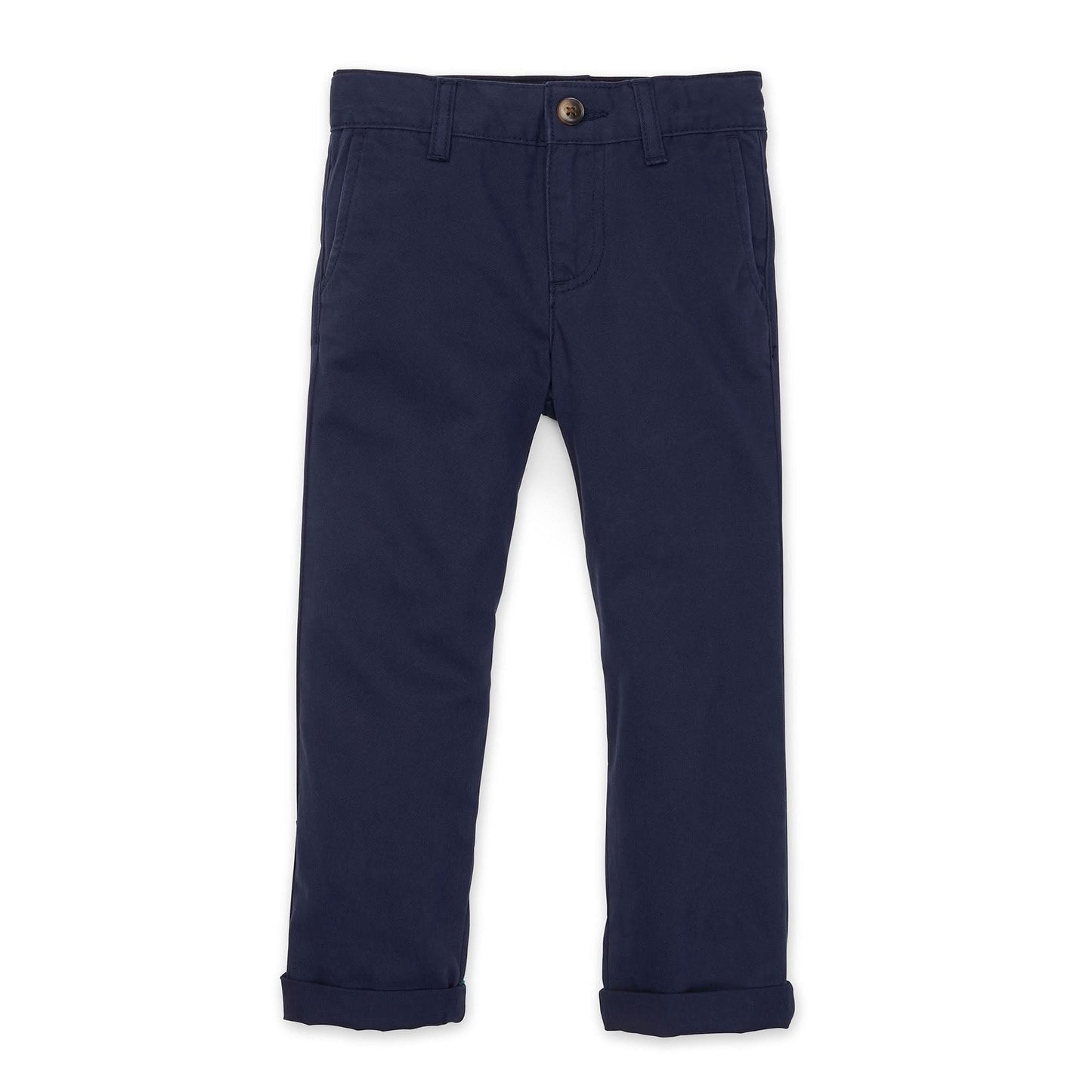Organic Stretch Twill Toddler & Kid Chino Pants - Navy