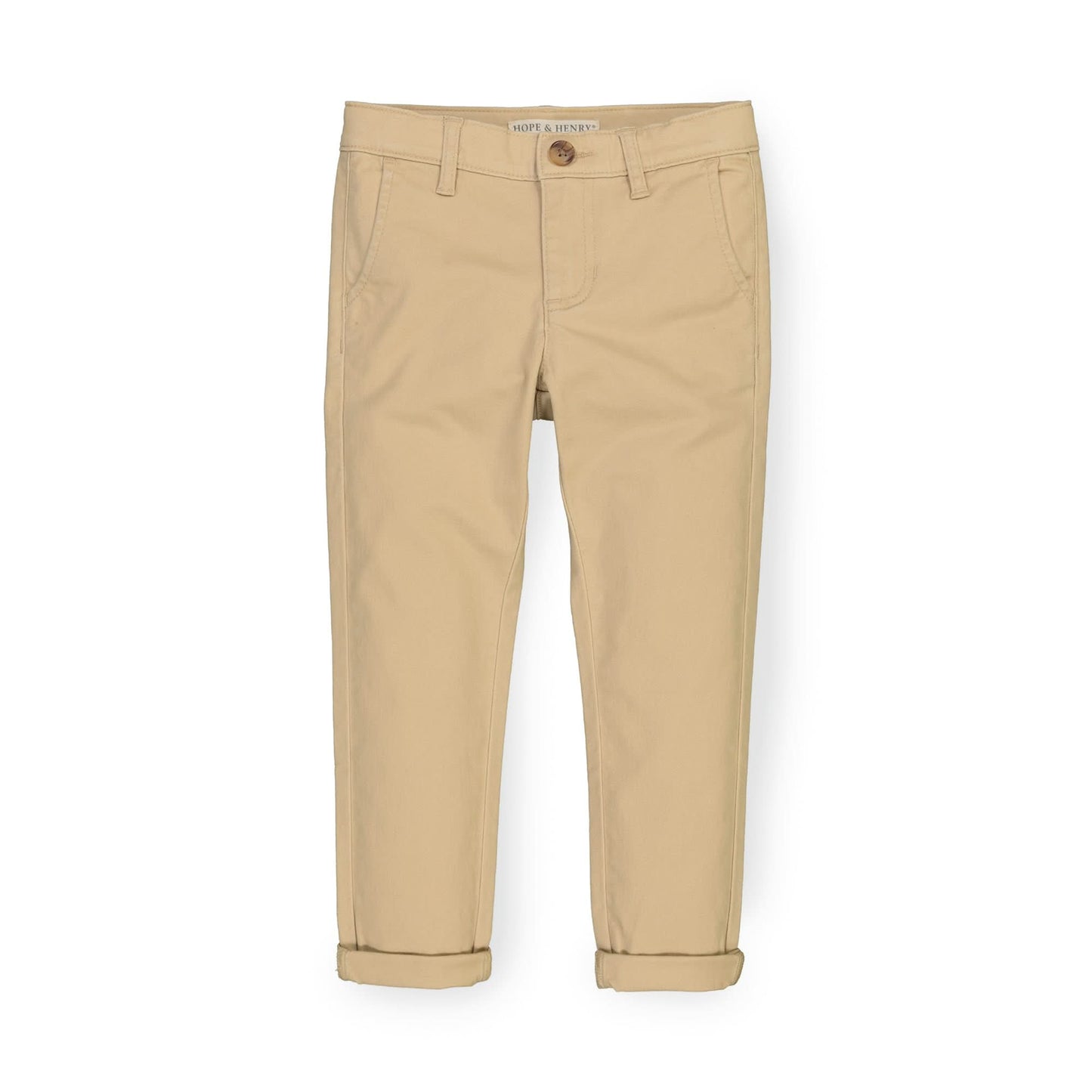 Boys Organic Skinny Stretch Twill Chino - Khaki