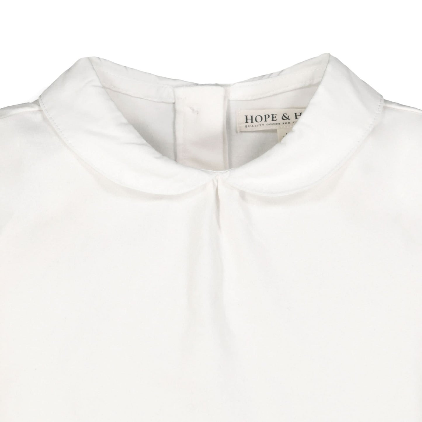 Baby Girl Organic Knit Top with Woven Collar