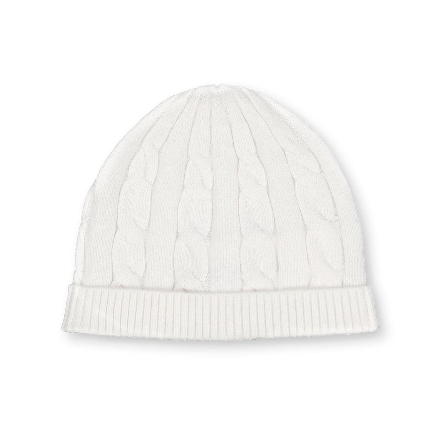 Organic Baby Knit Beanie and Bootie Set - White