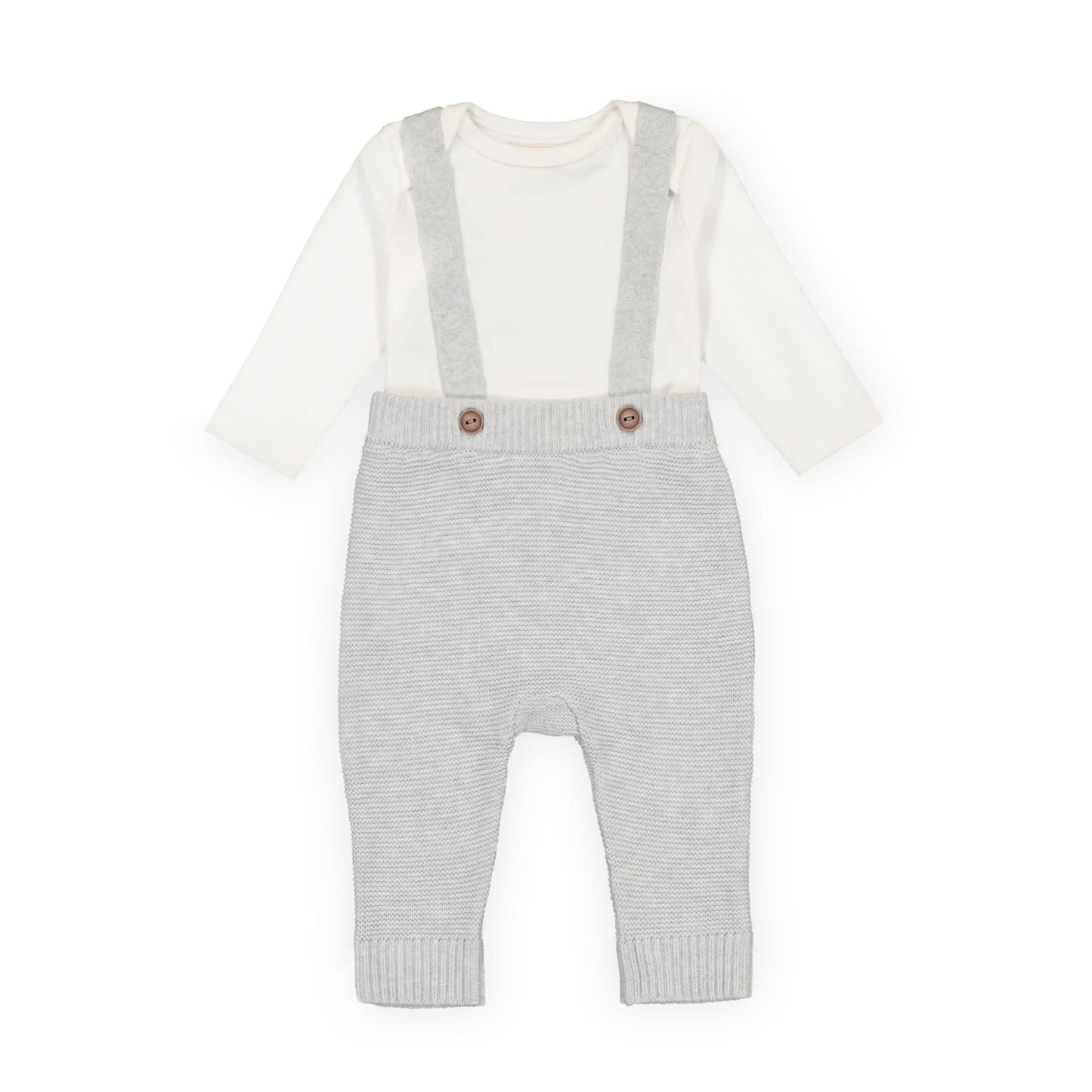 Baby Organic Knit Bodysuit and Sweater Overall Set