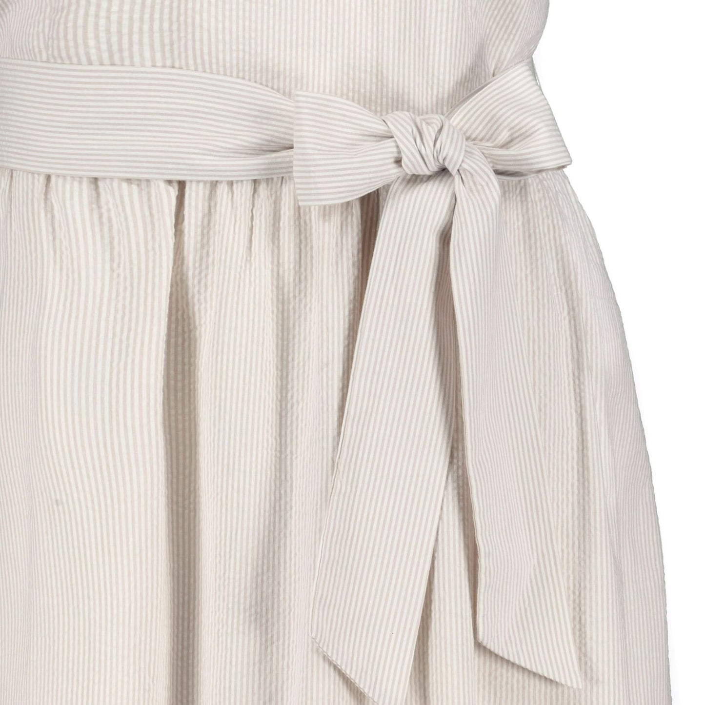 Women's A-Line Organic Dress with Sash Taupe