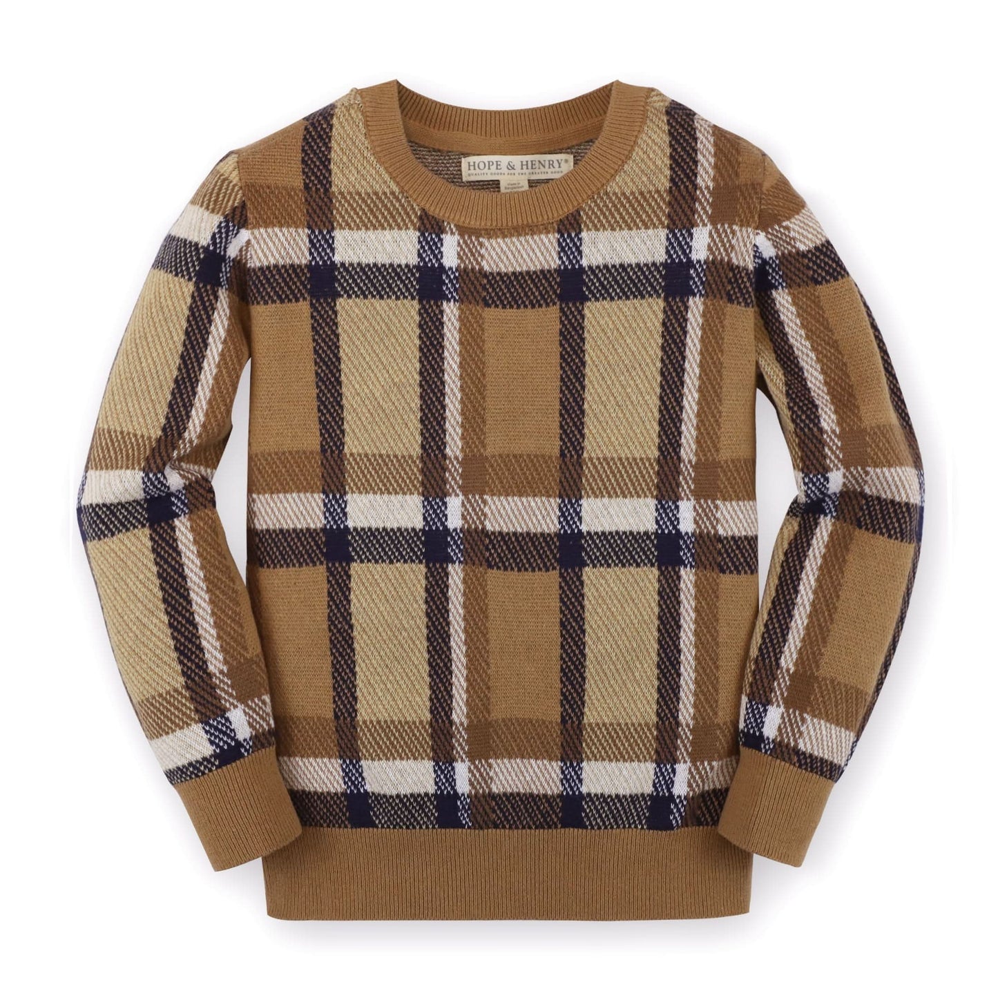 Baby Boy Crew Neck Organic Pullover Sweater