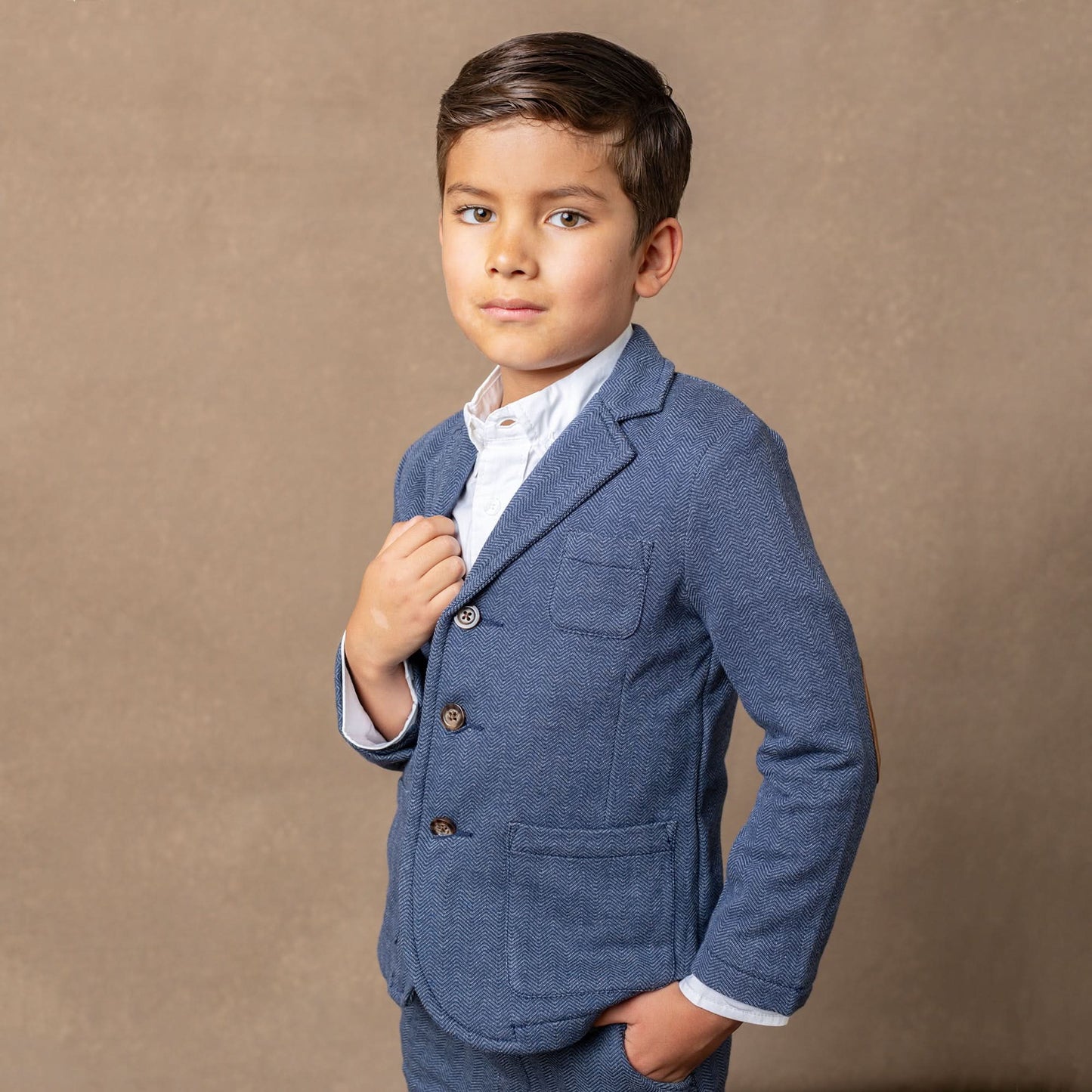 Boys Fleece Blazer - Navy