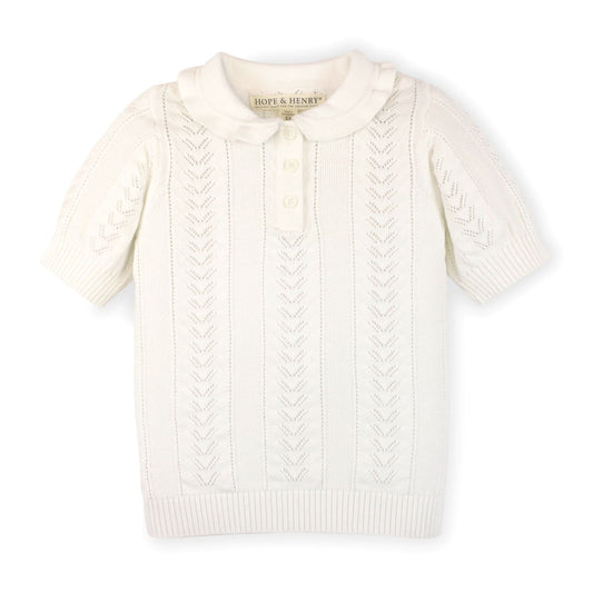 Baby Girl Peter Pan Collar Sweater Polo