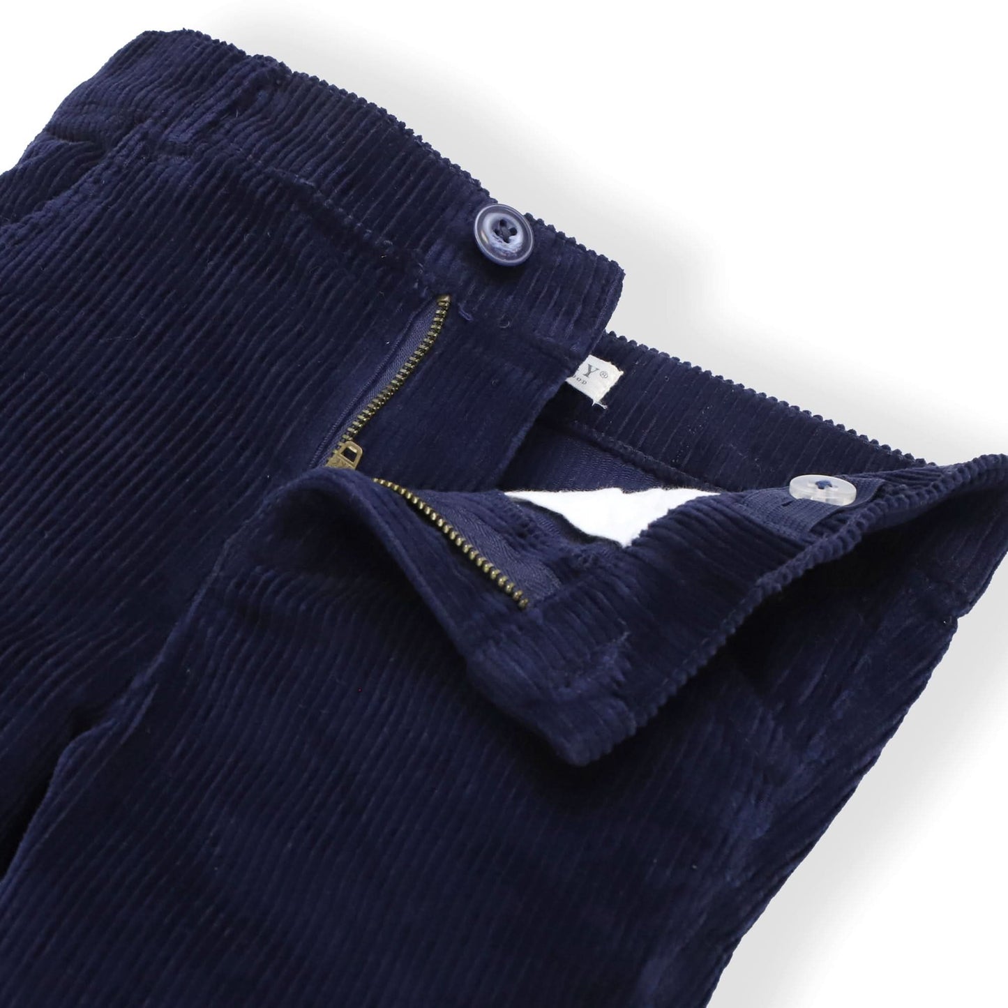Girls Organic Straight Leg Corduroy Pant - Navy