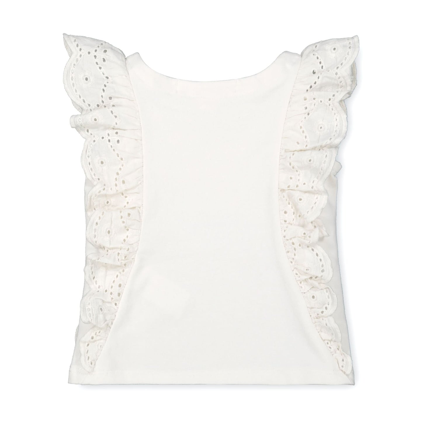 Baby Girl Organic Eyelet Ruffle Knit Top