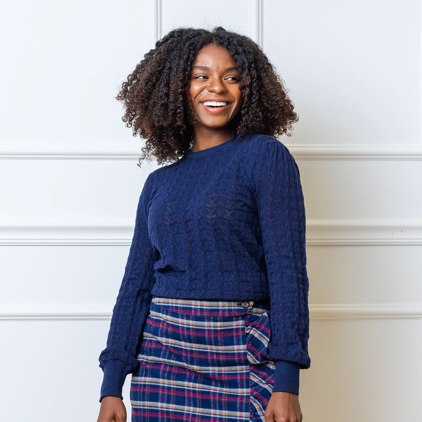 Women's Organic Pointelle Sweater