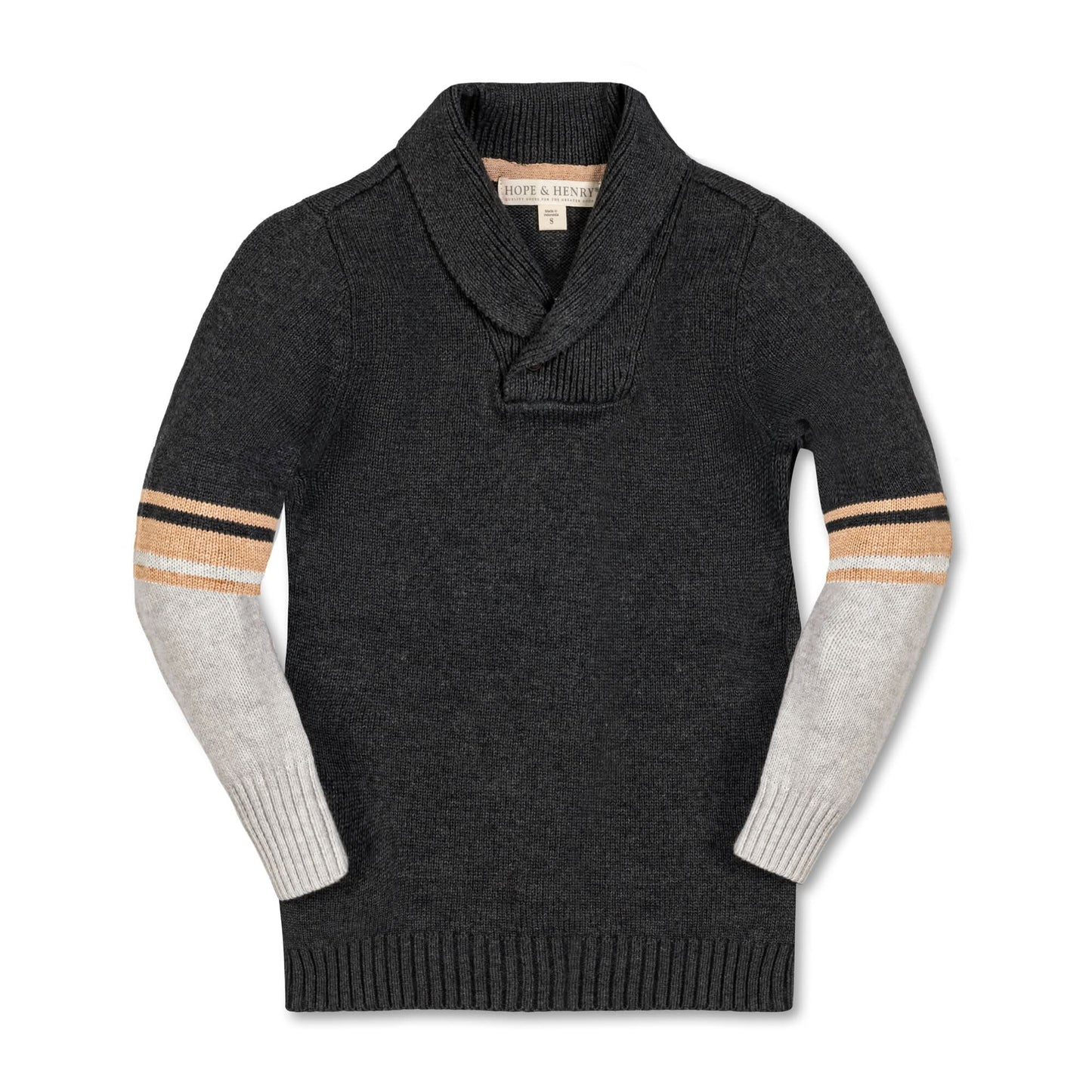 Boys Shawl Collar Organic Sweater