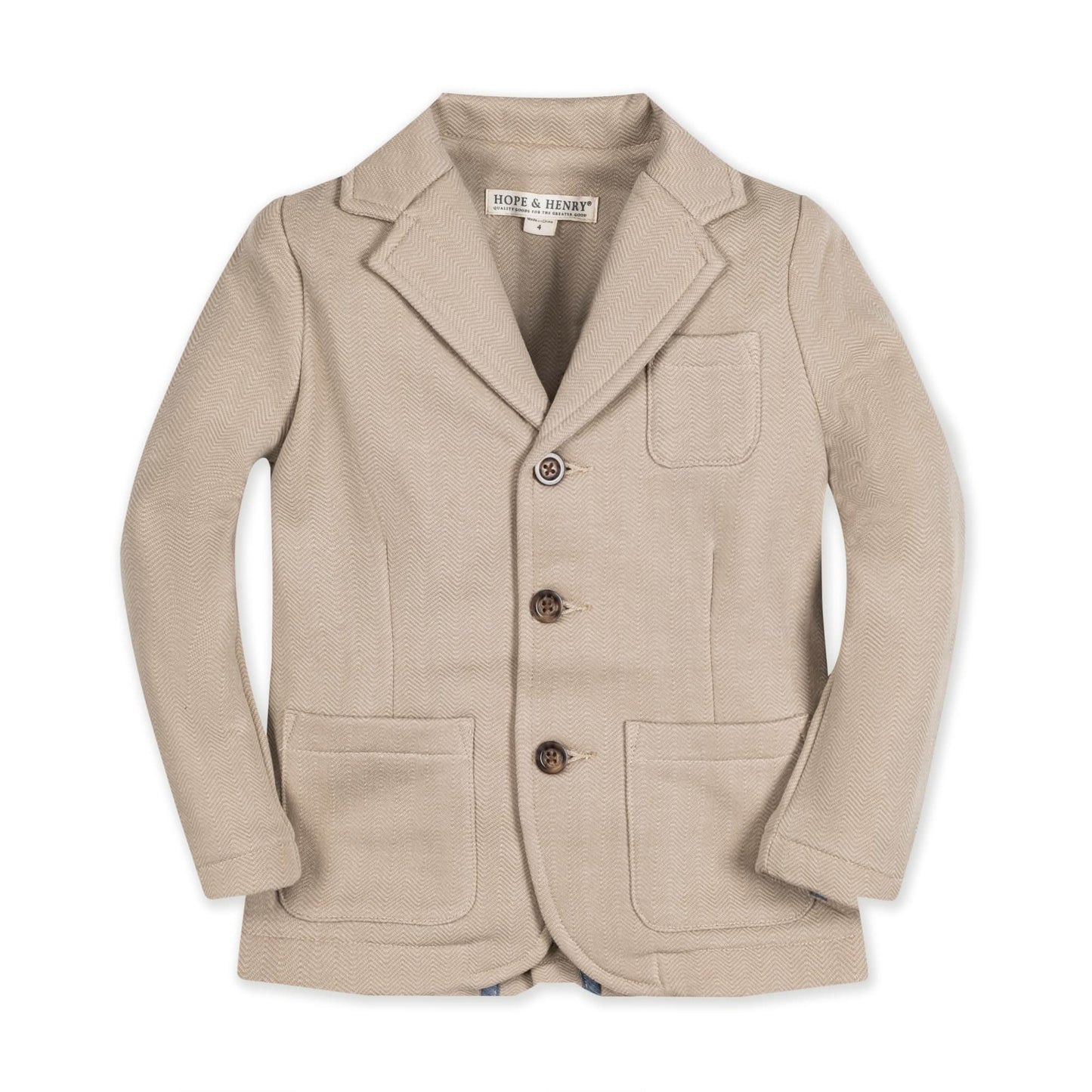 Baby Boy Fleece Blazer - Taupe