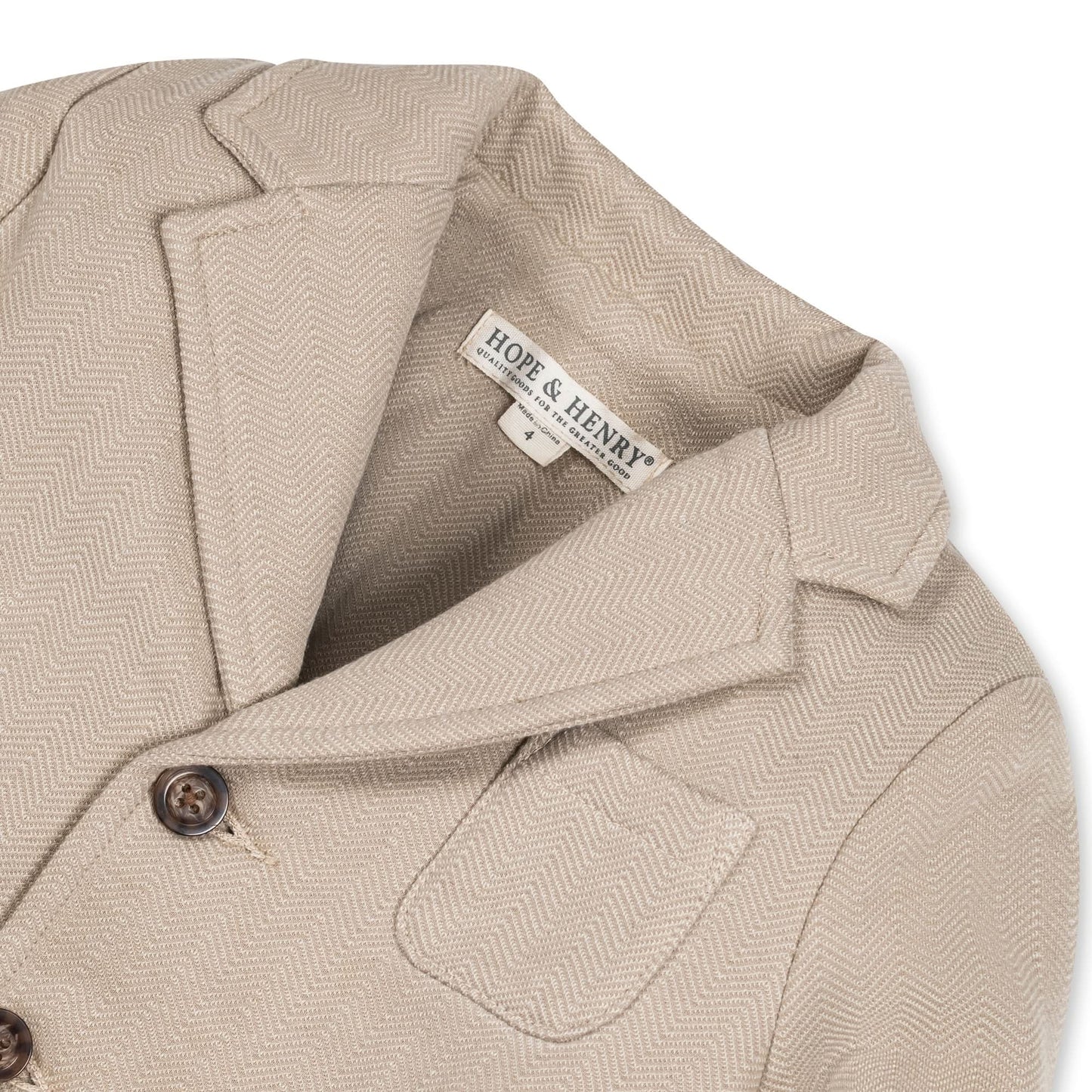 Baby Boy Fleece Blazer - Taupe