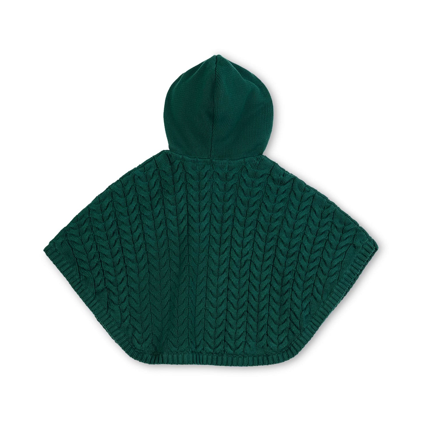 Organic Girls Sweater Cape with Faux Fur Hood