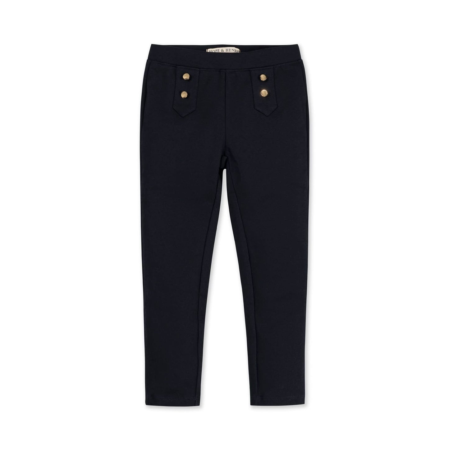 Baby Girl Button Placket Ponte Pant