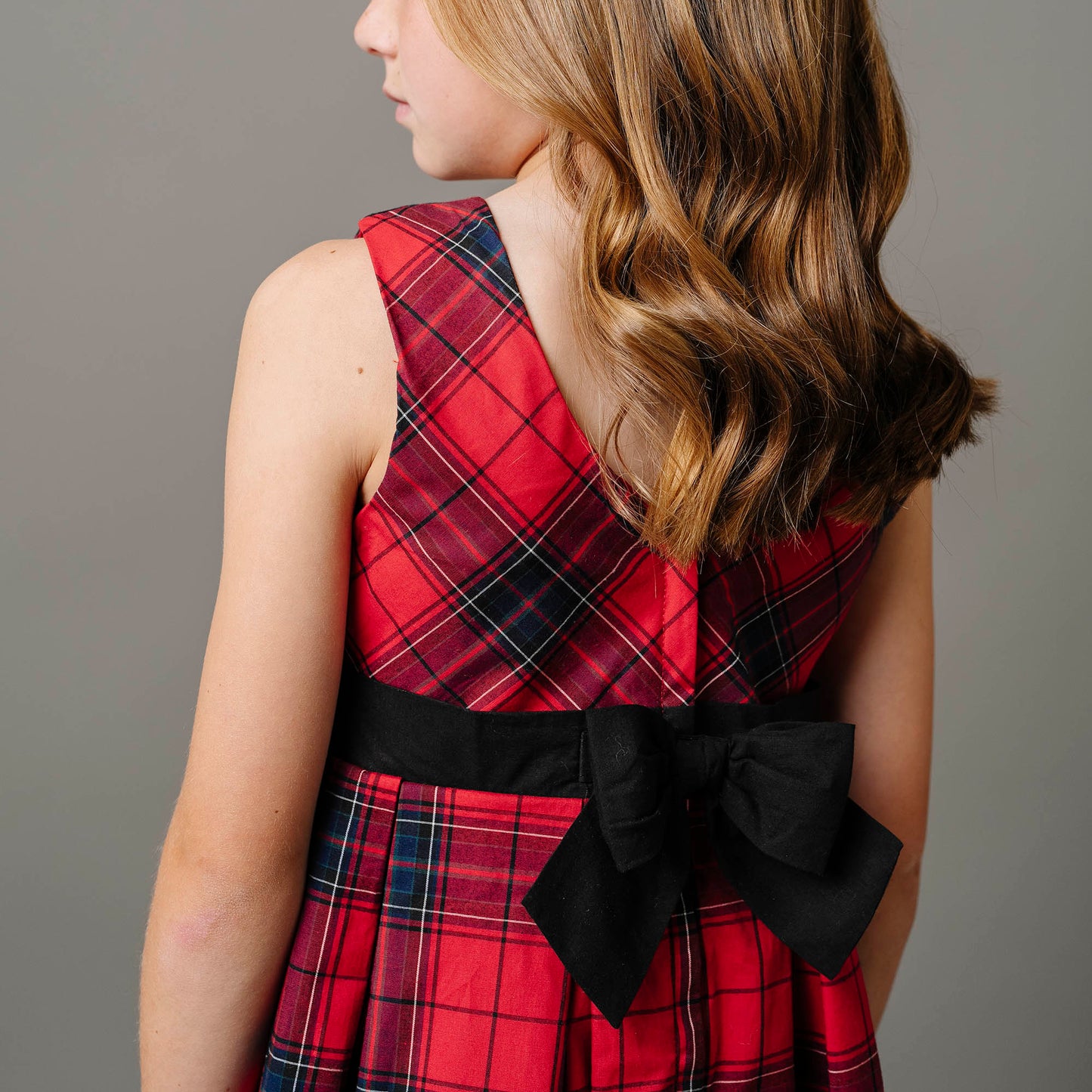 Organic Girls Red Holiday Plaid Dress
