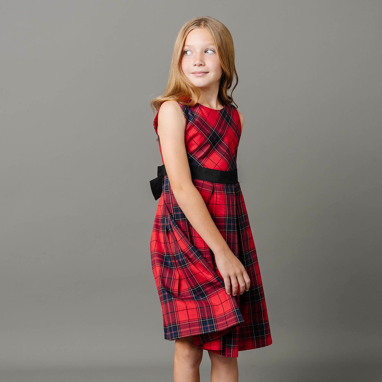 Organic Girls Red Holiday Plaid Dress