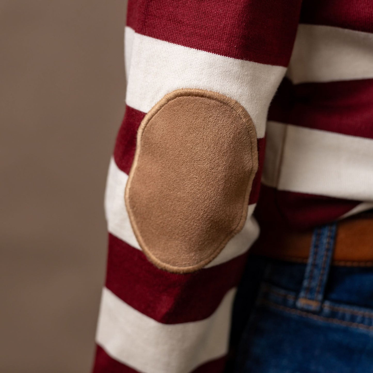 Baby Boy Organic Rugby Shirt - Oxblood