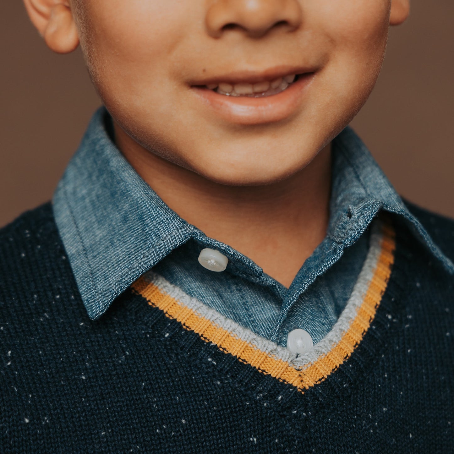 Boys Organic V-Neck Sweater