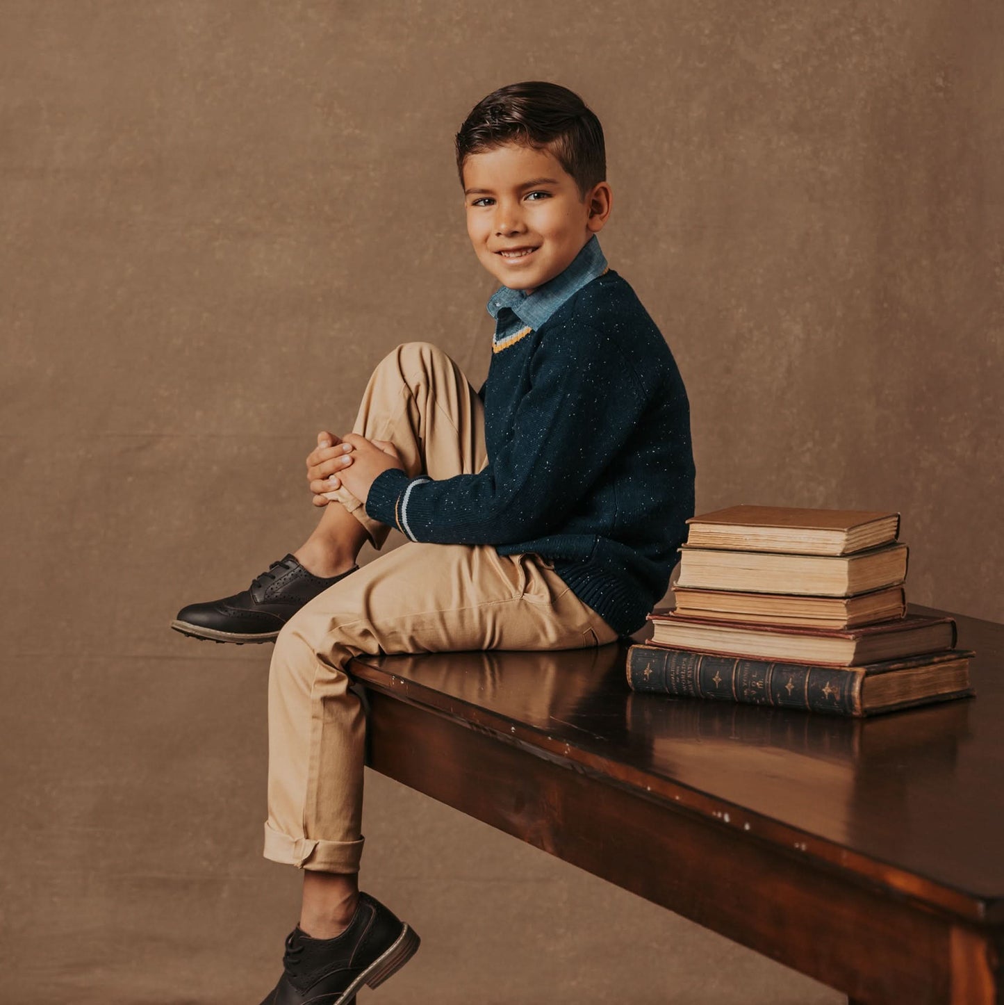 Boys Organic V-Neck Sweater