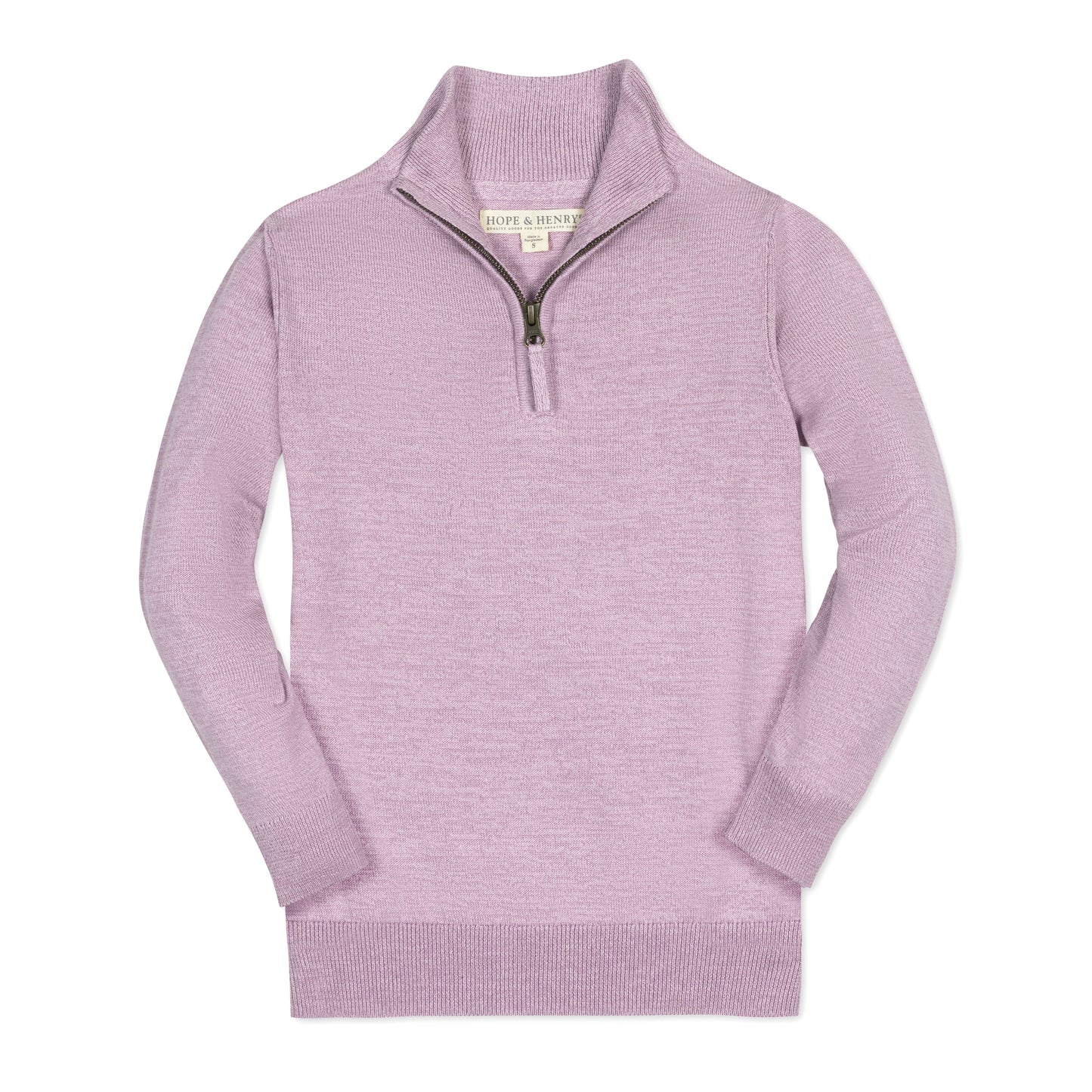 Boys Organic Fine Gauge Half Zip Sweater