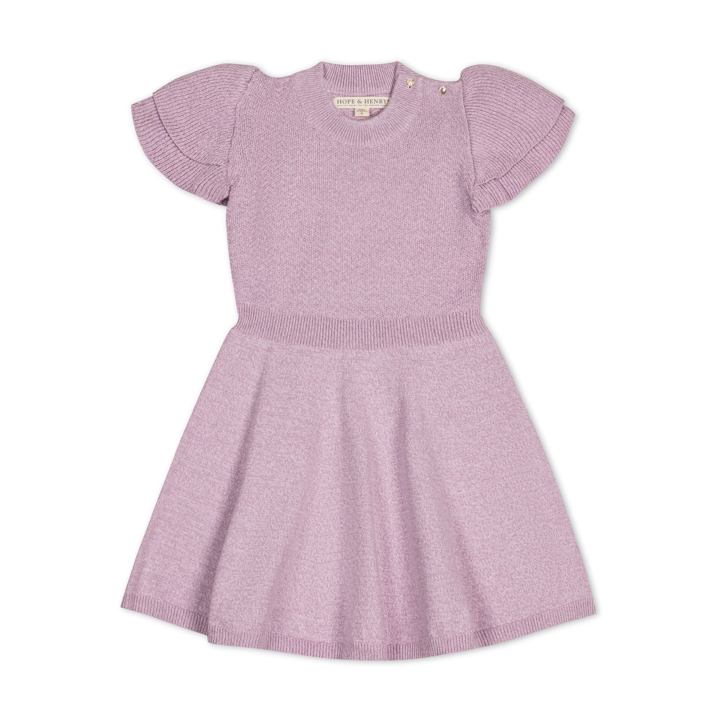 Organic Girls Flutter Sleeve Sweater Dress