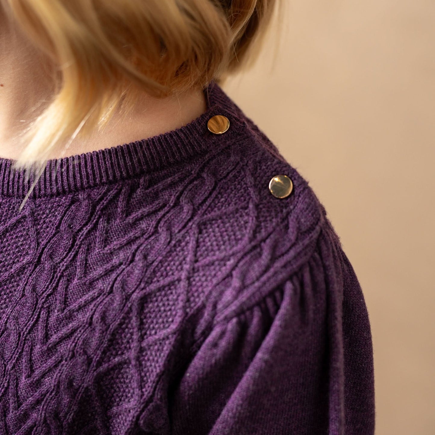 Girls Organic Cable Bodice Sweater Dress