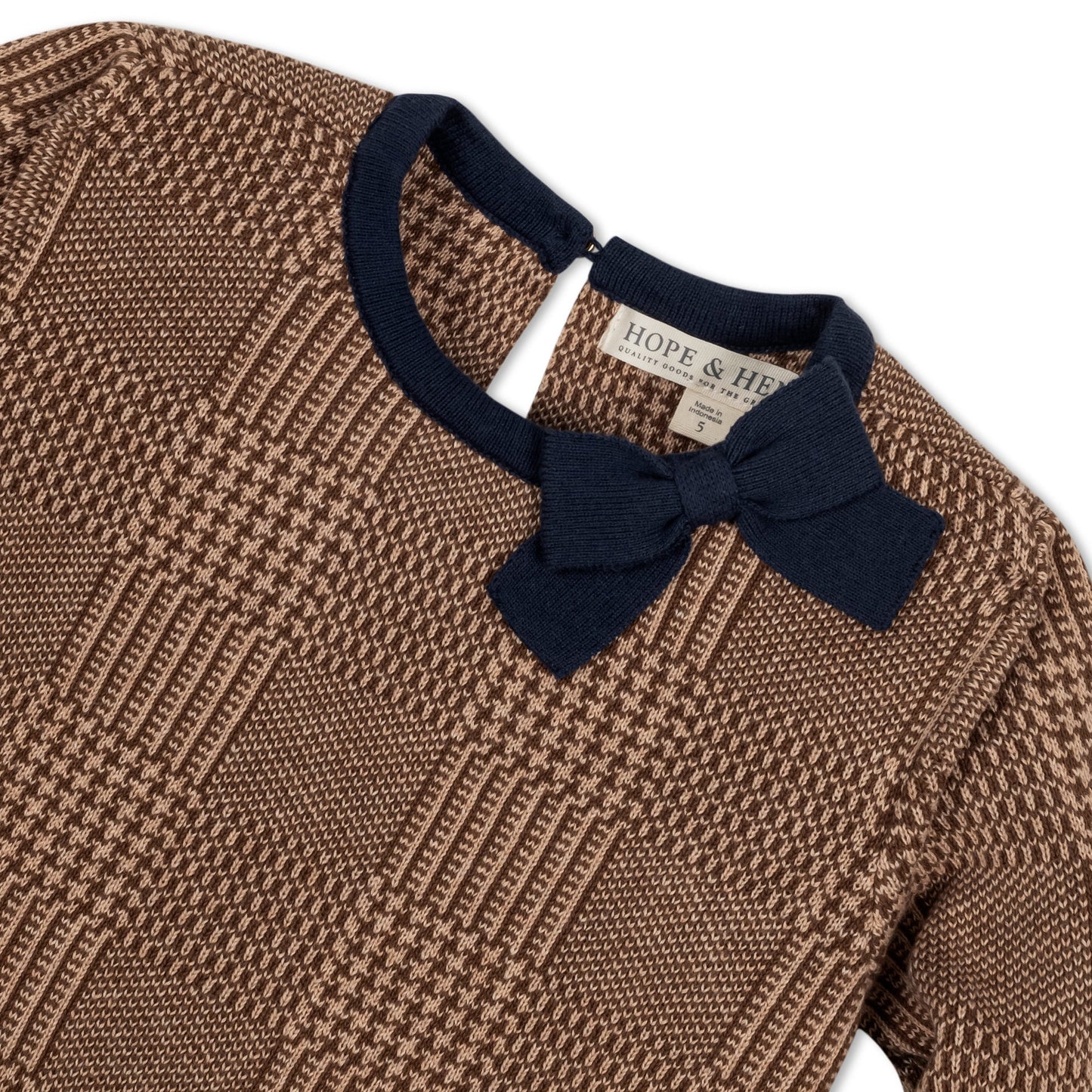 Girls Organic Bow Sweater Dress