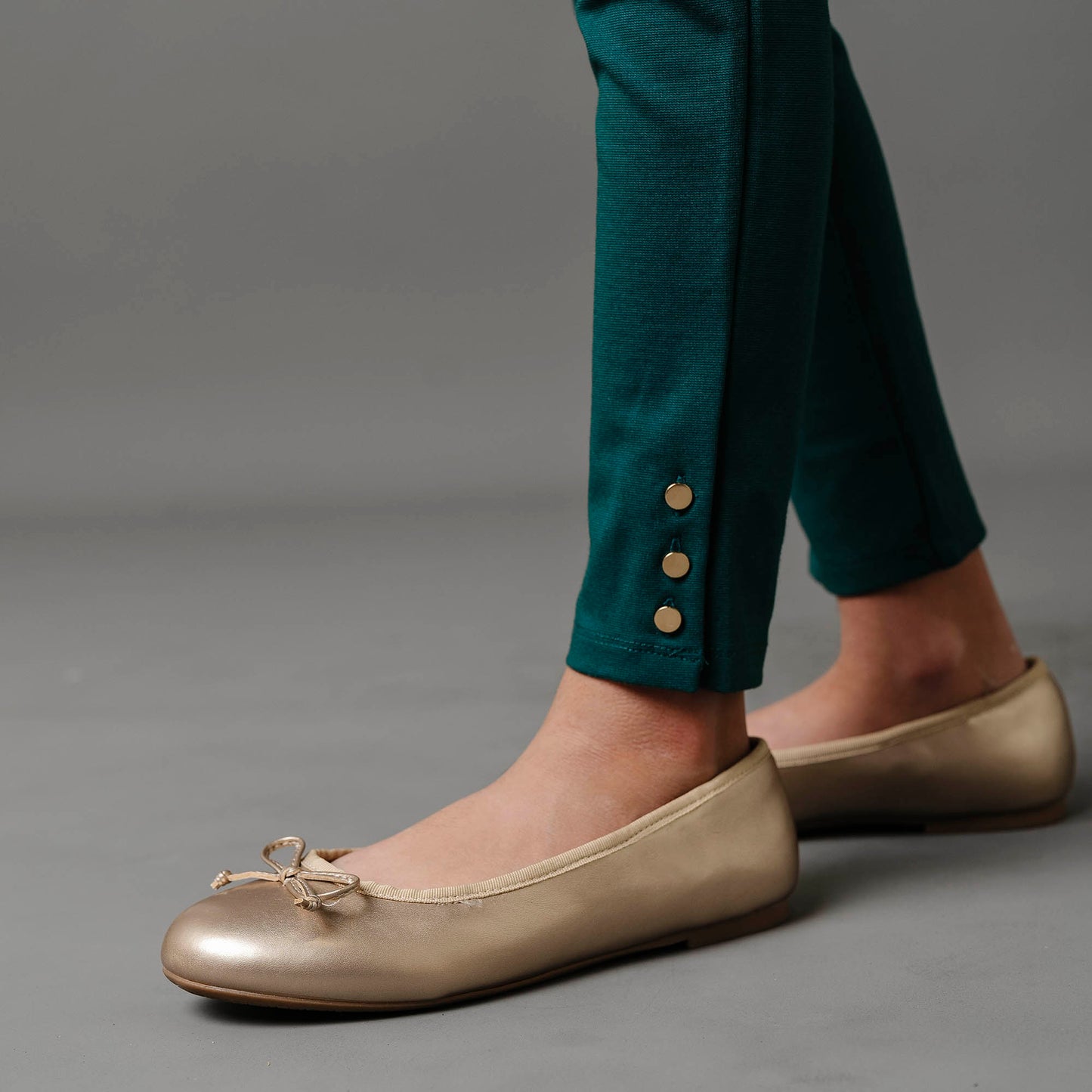 Girls Button Cuff Ponte Pant