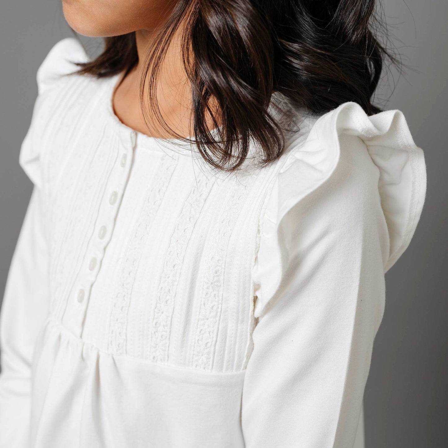 Baby Girl Organic Pintuck Flutter Knit Top