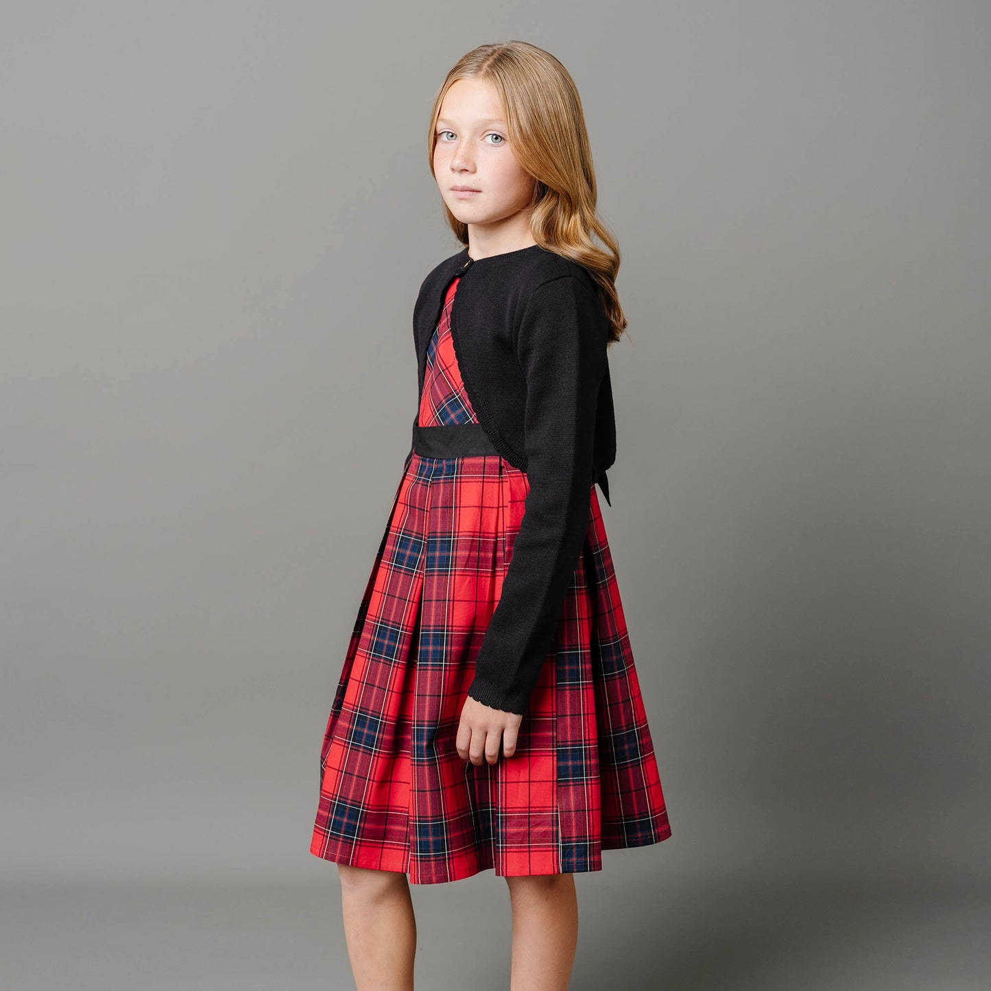 Organic Girls Red Holiday Plaid Dress