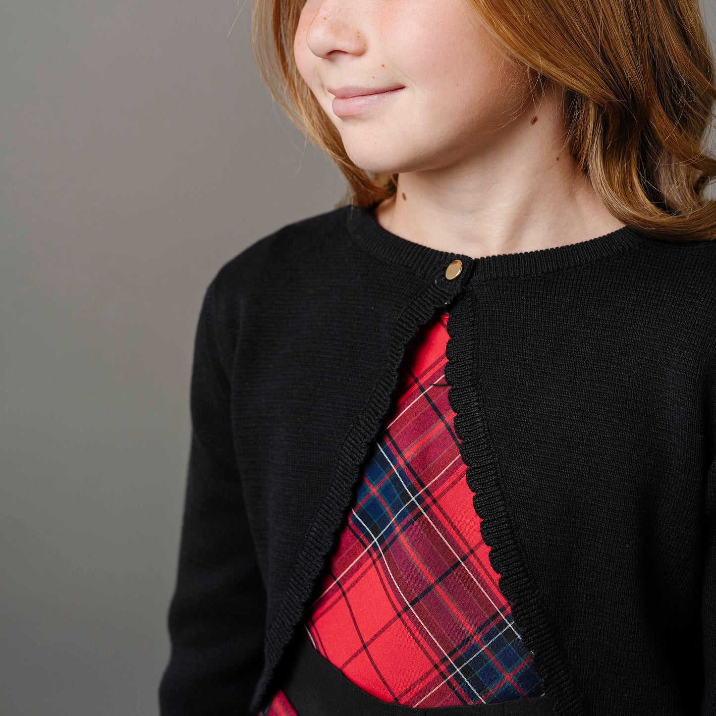 Organic Girls Red Holiday Plaid Dress