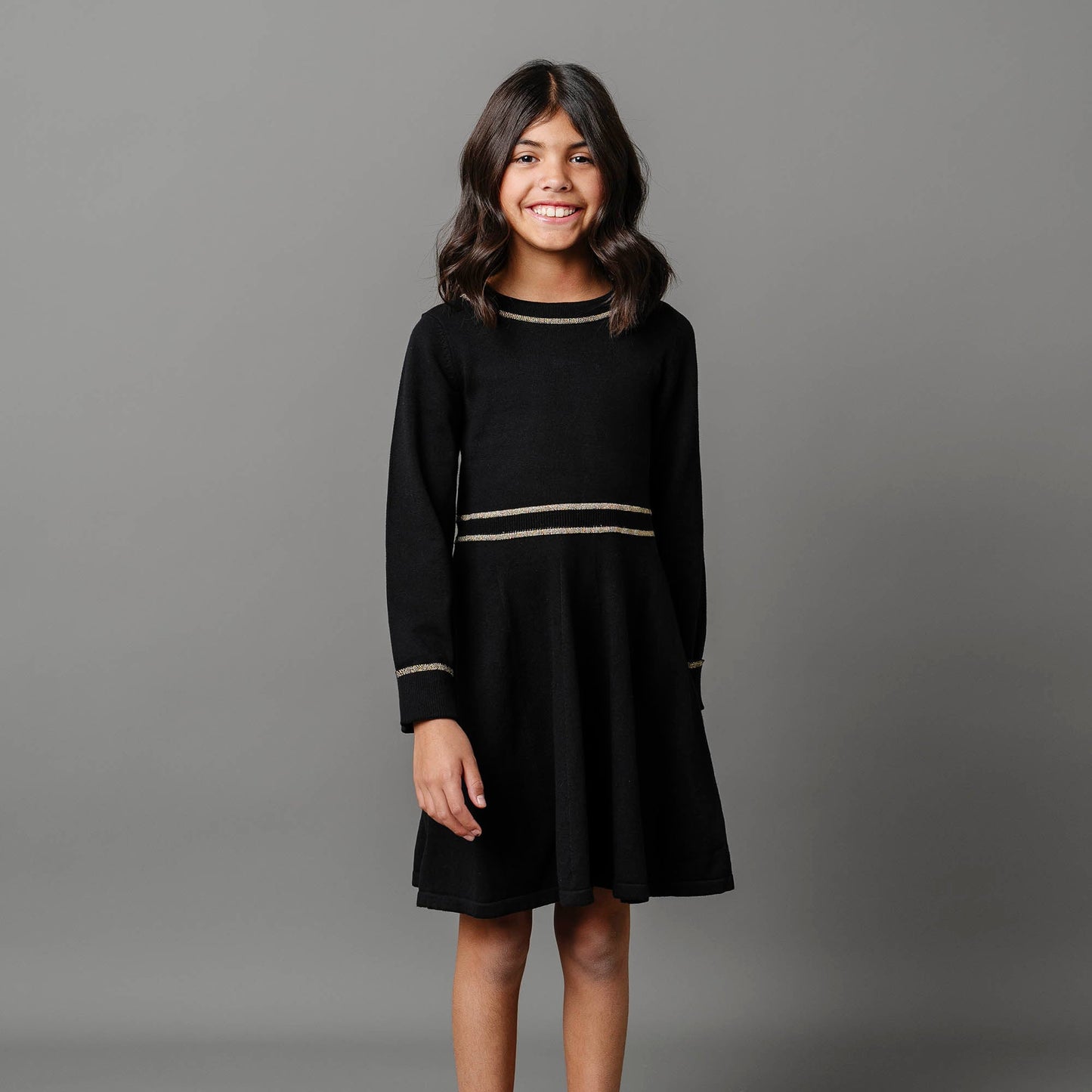 Organic Girls Ruffle Collar Sweater Dress
