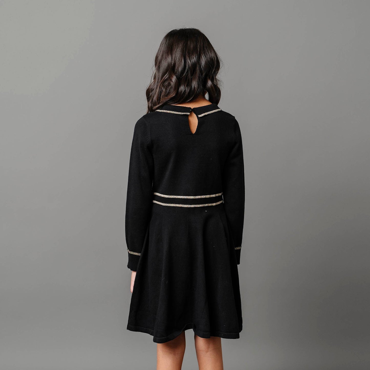 Organic Girls Ruffle Collar Sweater Dress