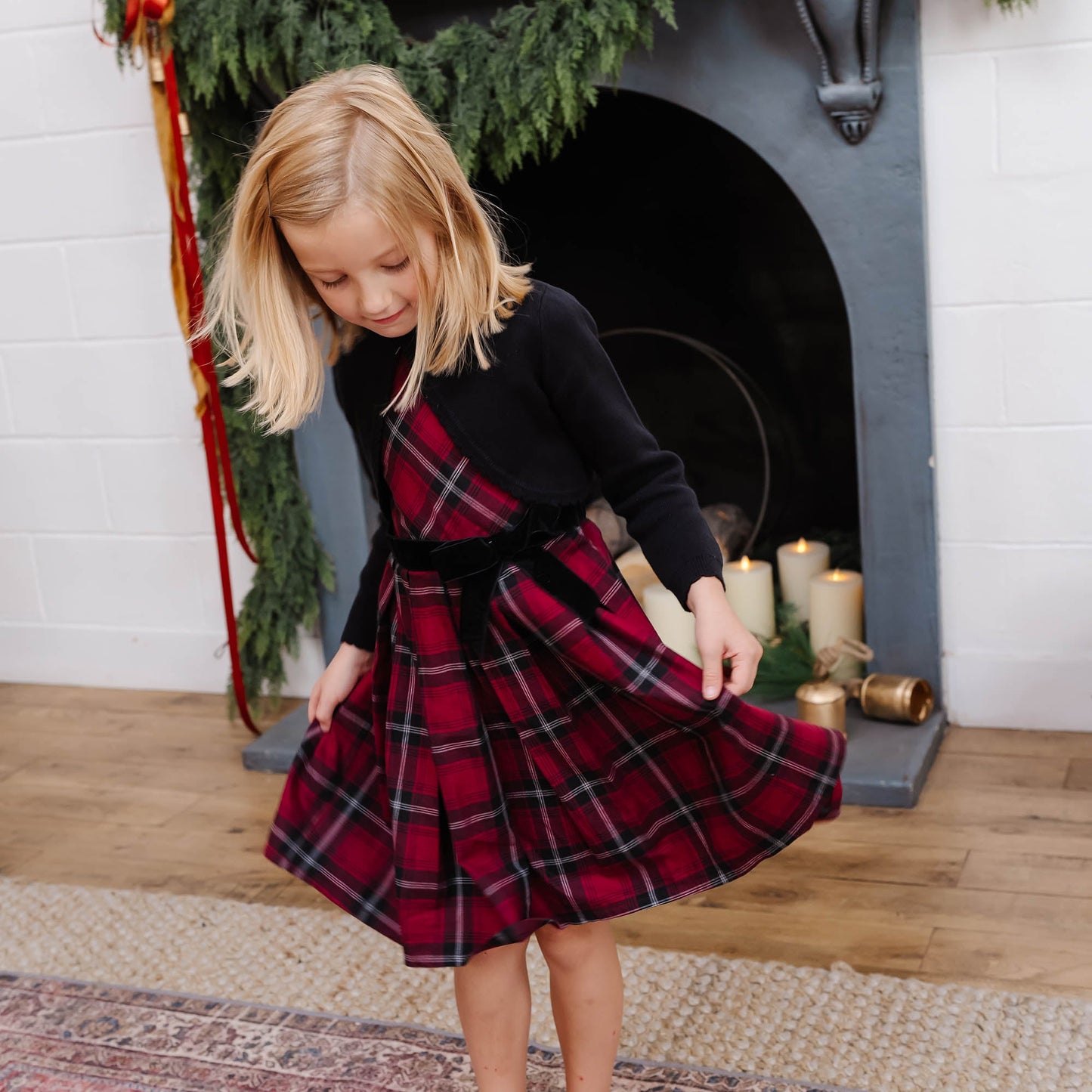 Organic Girls Peter Pan Collar Party Dress