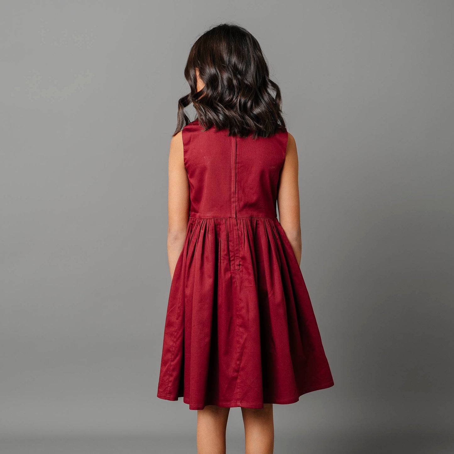 Girls Organic Asymmetrical Bow Party Dress