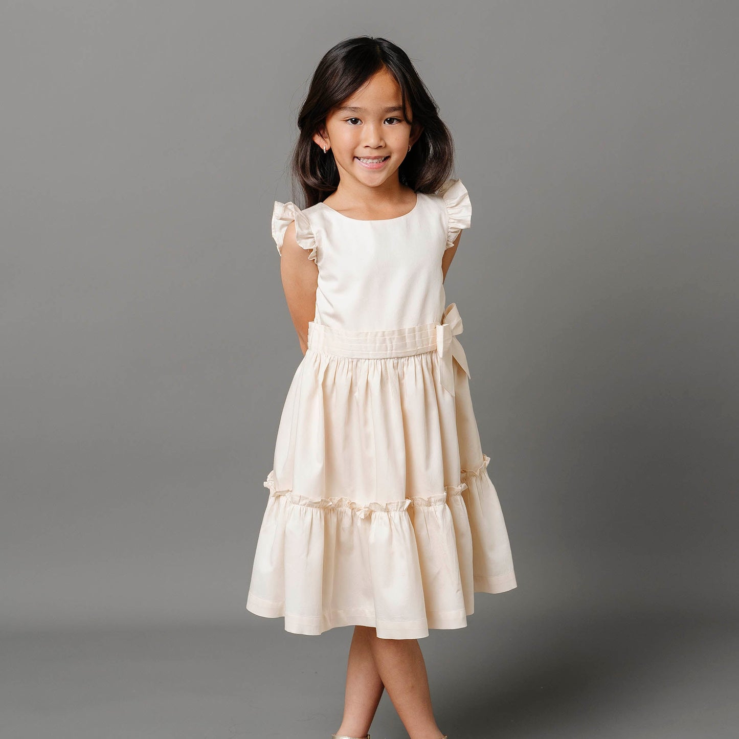 Baby Girl Organic Tiered Sateen Party Dress