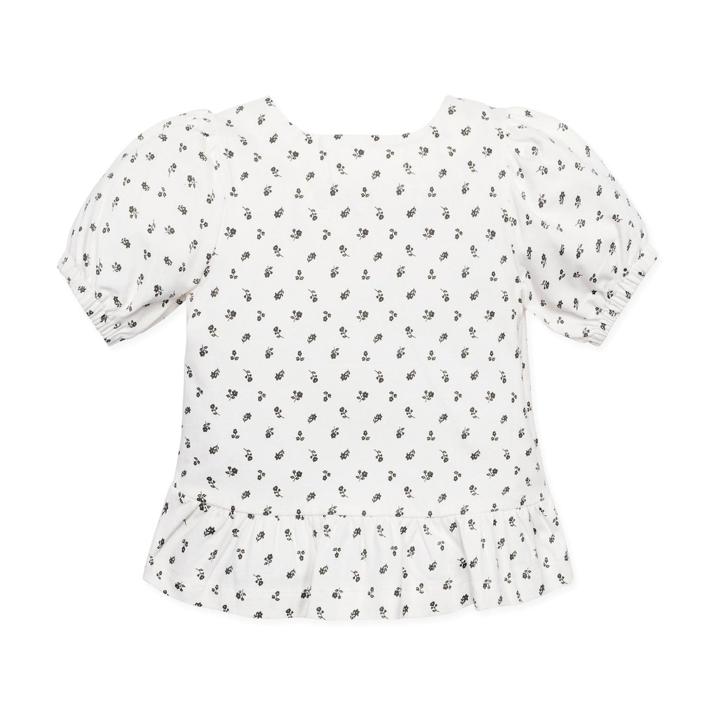 Girls Organic Knit Peplum Top