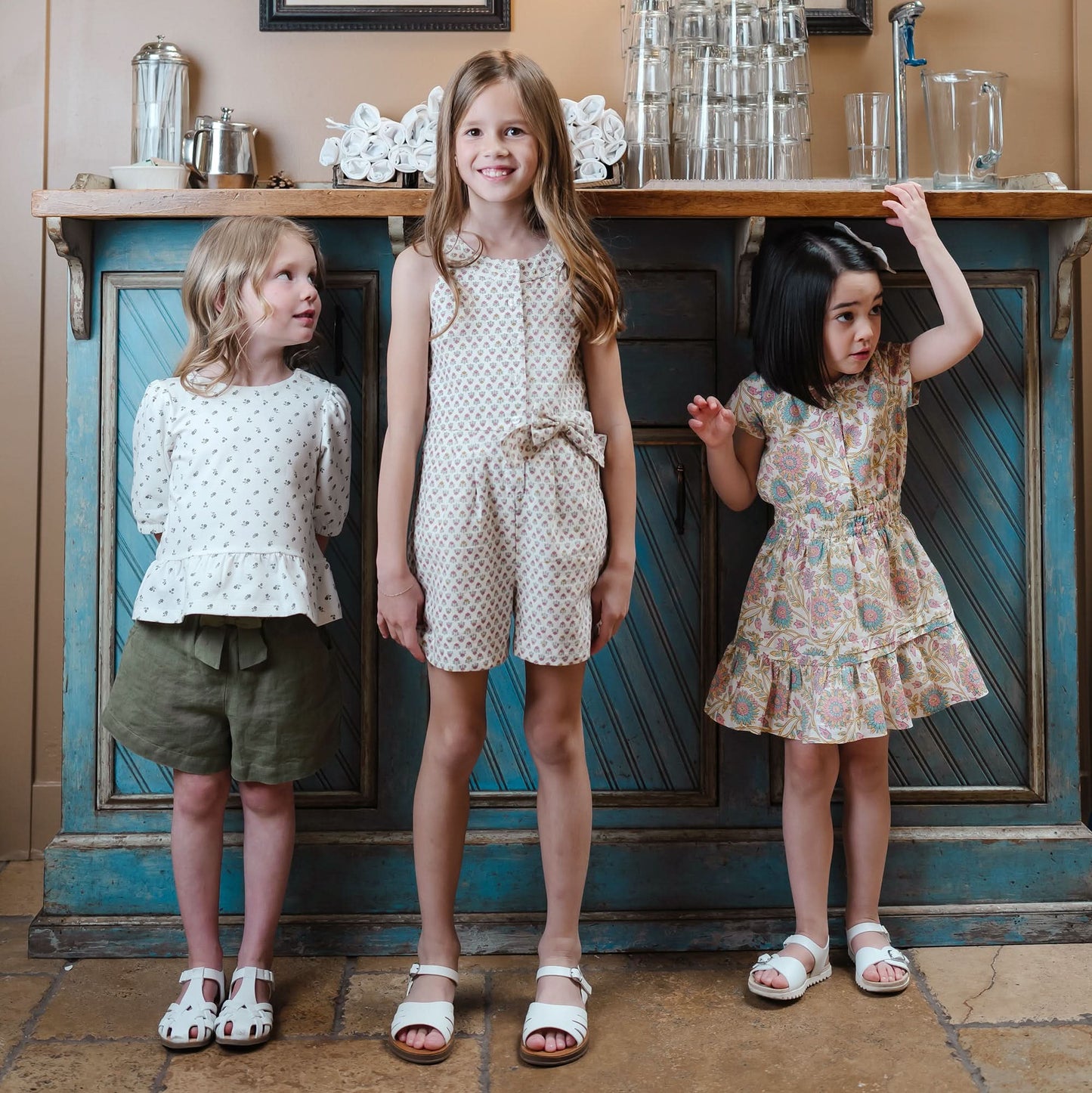 Girls Organic Knit Peplum Top