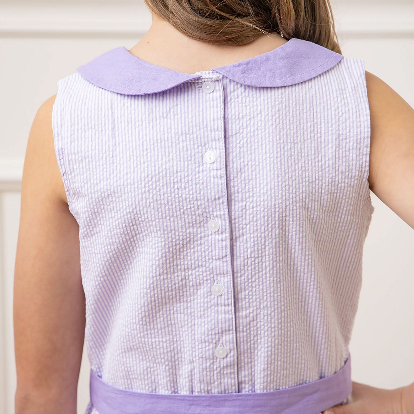 Organic Girls Seersucker Peter Pan Collar Dress