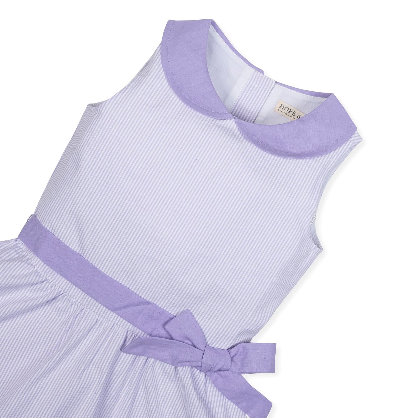 Organic Girls Seersucker Peter Pan Collar Dress