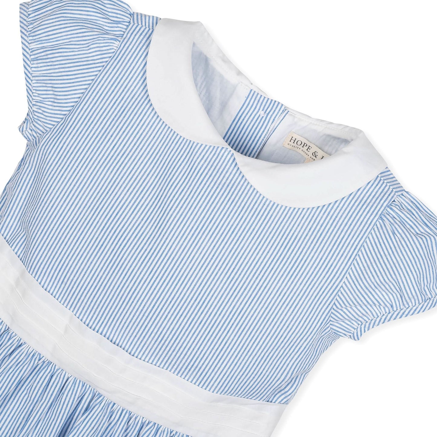 Organic Girls Seersucker Peter Pan Collar Dress