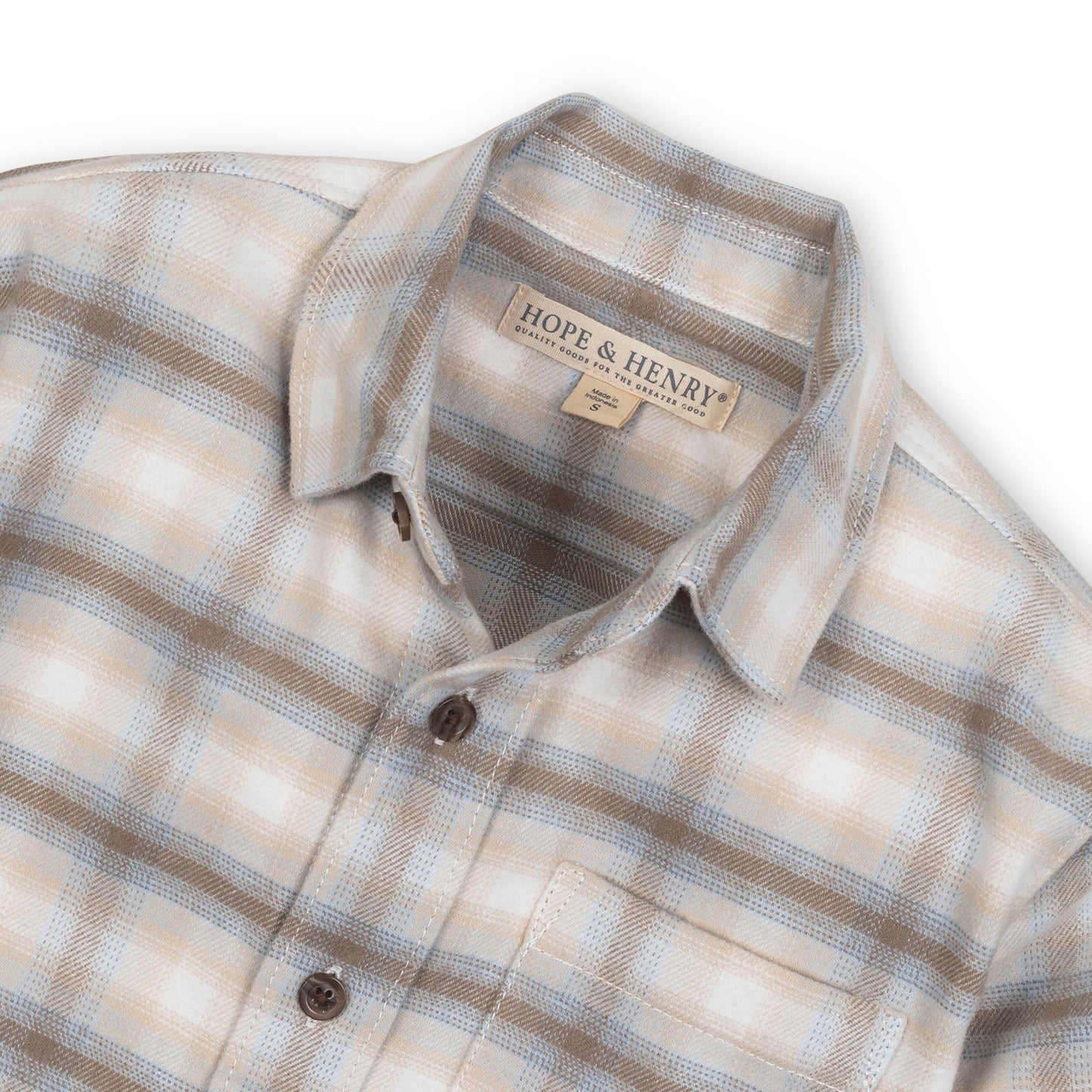 Boys Organic Flannel Plaid Shirt