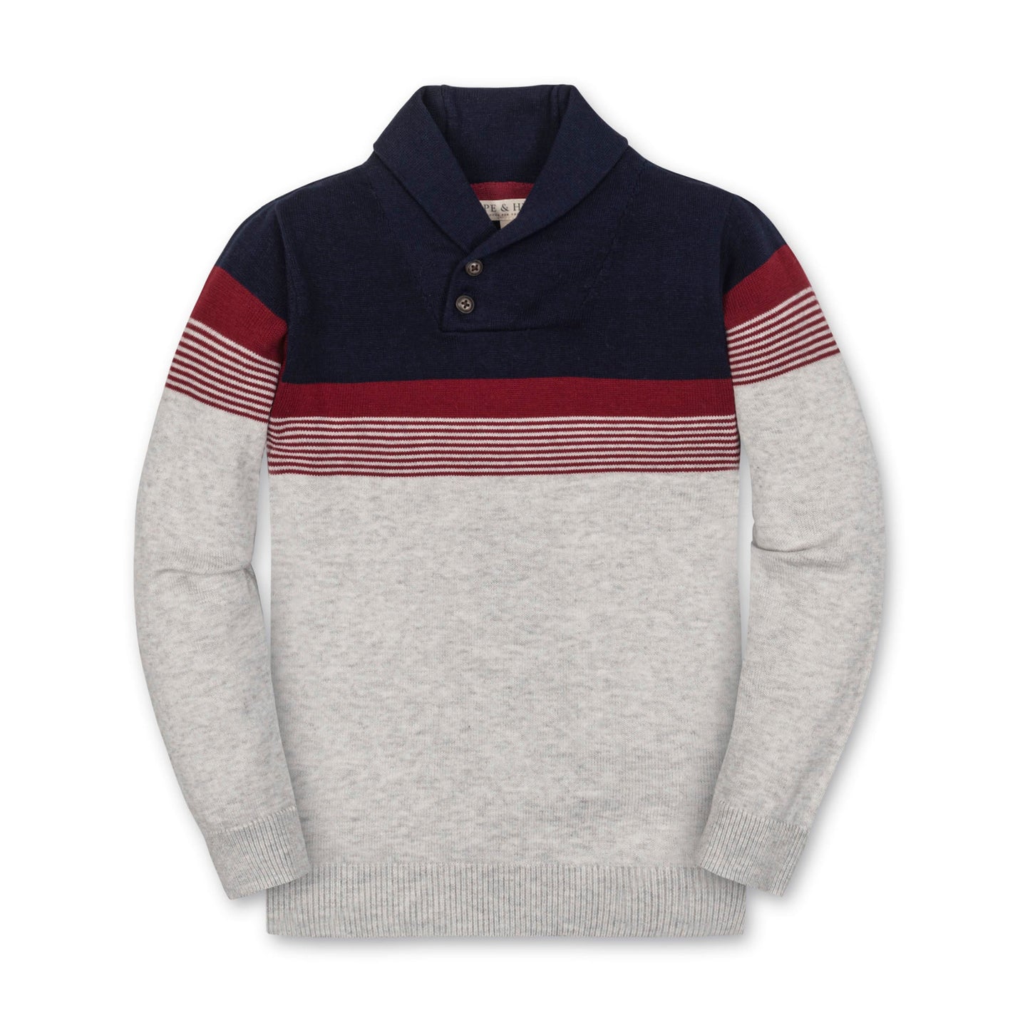 Boys Organic Shawl Collar Sweater